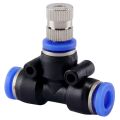 Misting Nozzle Kit 1/4-Inch with Nozzle Spray Cooling Device Connectors for Outdoor Water Mister Cooling System 10Pcs. 