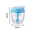 Multifunctional Manual Food Processor Handle Rope Chopper 5 Blades - 1 Piece. 