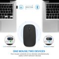 Wireless Mouse Slim Rechargeable Silent Bluetooth-compatible Mouse Two Mode Computer Mice (BT 5.1 + 2.4G) for Laptop Desktop. 
