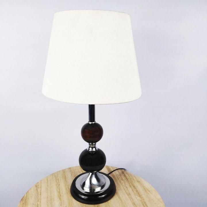 Pair of Solid Wood Bedroom Table Lamp - TTL3 - Brown