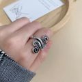 Vintage Antique Silver Color Butterfly Rings For Women Men Snake Owl Wings Muslim Fashion Finger Ring Adjustable Anillos Jewelry. 