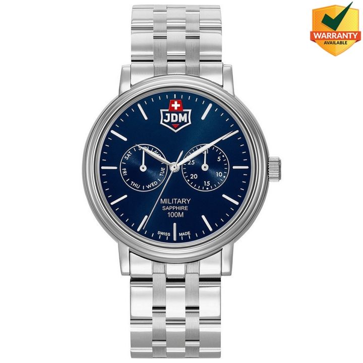 JDM Military (Jacques Du Manoir) - WG003-03 - Echo - Swiss Made - Stainless Steel Chronograph Wrist Watch for Men - 10 ATM