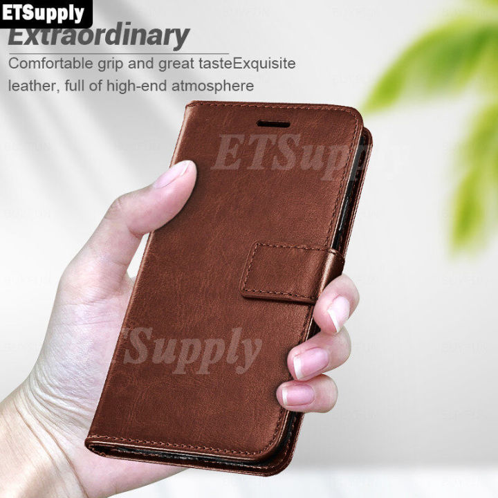 Flip Phone Case Realme Note 50 Leather Classic Vintage Kickstand Cowhide Cover for Realme Note 50 Flip Case Wallet Holder Casing
