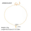 18k Clean Fit 18K Gold Plated Stainless Steel Minimalist Jewelry Religious Cross Pendant Necklace Women. 