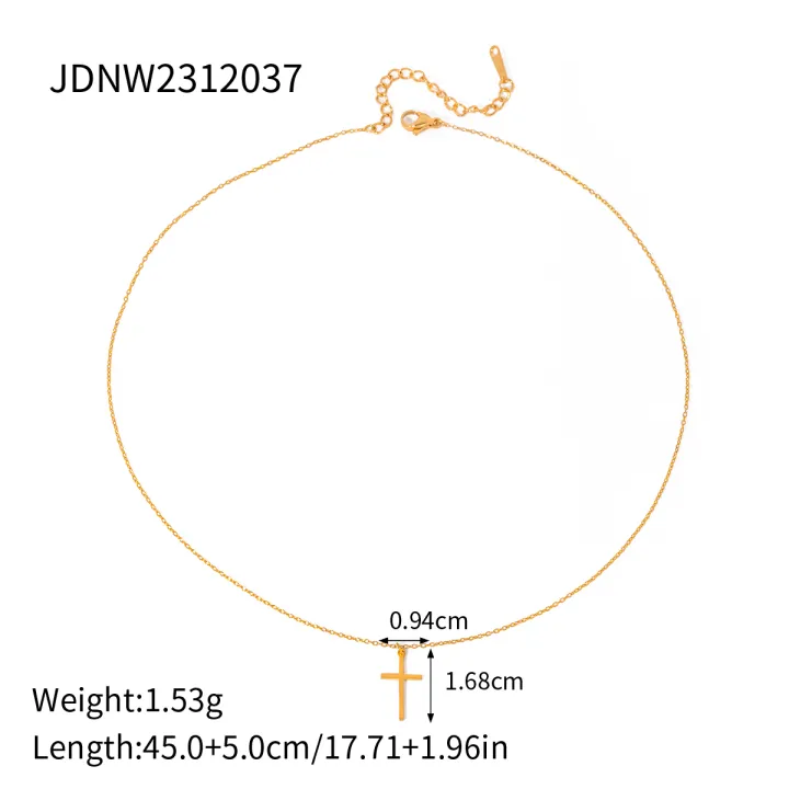 18k%20Clean%20Fit%2018K%20Gold%20Plated%20Stainless%20Steel%20Minimalist%20Jewelry%20Religious%20Cross%20Pendant%20Necklace%20Women%20-%20Image%202