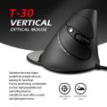 ZELOTES T-30 Mouse Wired Optical Mouse Vertical Mouse USB Wired Gaming Mouse 6 Keys Ergonomic Mice with 3200 DPI for PC Laptop. 