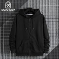 New Black Zipper Hoodie Fleece For Men. 