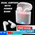 TWS I12 i7s Bluetooth Wireless Earbuds, True Stereo, Super Bass, Built-in Mic, 10m Transmission, Sport Headset. 