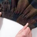 Farfi Elegant Skirt Side Pockets Women Autumn Winter Printed Long Skirt. 