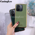 For Redmi 12C Case Plating Electroplate Emerald Green Shining Clear Casing For Xiaomi Redmi 12C Phone Cases cover. 