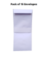 Medium Size Envelope (3.5× 7.5) Pocket Size white for gift wedding birth day parties. 