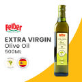 Felber Extra Virgin Olive Oil 500 ML Glass Bottle - Made in SPAIN - HALAL - First Cold Pressed. 
