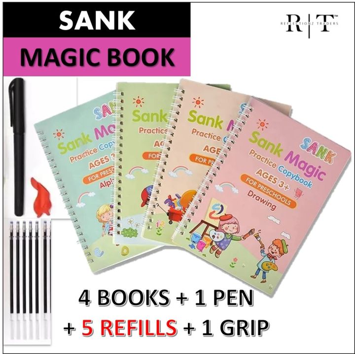 REFLECTIONZ%20TRADERS-%20SANK%20Montessori%20Reusable%20Magic%20Book%204%20Magic%20Books%20+%201%20Magic%20Pen%20+%2010/5%20Refills%20+%201%20Grip%20Children's%20Calligraphy%20Copybook%20Magic%20Writing%20Calligraphy%20Handwriting%20Copybook%20Set%20for%20Copy%20Practice%20Gift%20%7C%20Practice%20book%20for%20kids%20-%20Image%209