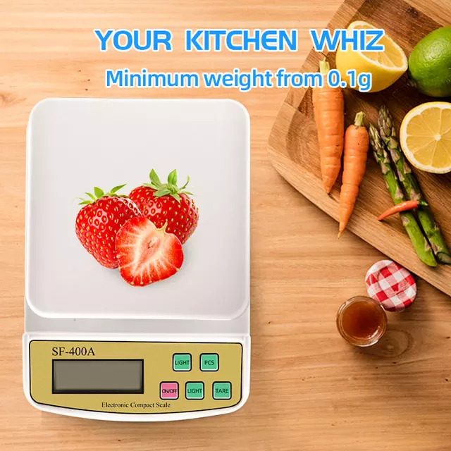 Electronic Digital Kitchen Scale SF-400A | 10kg Capacity Multifunction ...