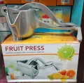 Manual Juicer, Fruit Press Juicer Made Of Heavy Duty Aluminum Alloy For Oranges, Lemon, Water Melon, Pomegranate, Silver Colour. 