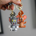 Tom and Jerry Key chains | Bag Keyring| (Pack of 2)|"Charming Tom and Jerry 3D Cartoon Keychain: A Whimsical and Timeless Addition to Your Collection!". 