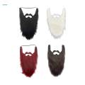 Long Beard Costume Fake Mustache Fake Beard Mustaches Dwarf Gnome Beard Costume Accessories Dress Up for Party Cosplay Supplies , Black. 
