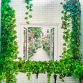 12Pcs Artificial Plant Grape Leaves Hanging Garland Fake Vine Wedding Decoration. 