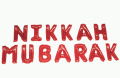 NIKKAH MUBARAK FOIL BALLOON IN RED COLOR ( 16 INCH SIZE FOIL BALLOONS ). 