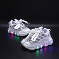 Kids Sneaker Led Lights Boys and Girls Non Slip Running Casual Shoes. 