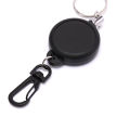 1PC Retractable Pull Key Chain Reel ID Badge Black Card Holder 60CM Keyring 60cm YULING. 