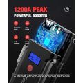 Car Battery Charger Jump Starter,Tesoky 1200A Jump Starter 18000 mAh Car Battery Booster Jump Starter (7.2L Gas And 5.5L Diesel Engines) with Quick Charge 3.0 USB Ports. 