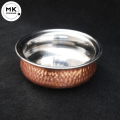 Copper Serving Handi | Shahi Copper Handi Serving Dish | Hammered Design with Steel Outer Layer – Available in Different Sizes, Real Copper Pot for Serving, Premium Tableware for Special Occasions" | Shahi  Dish. 