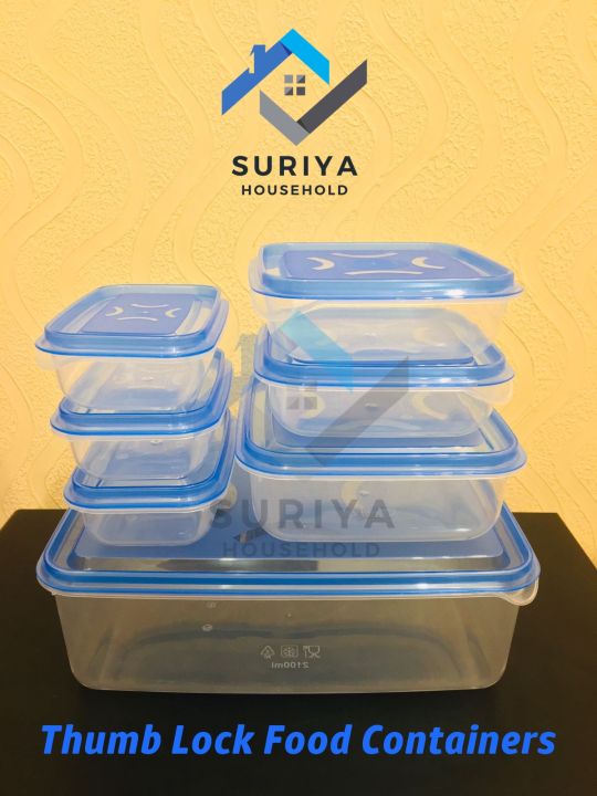 Premium%20Kitchen%20Food%20Containers%20with%20Thumb%20Lock%20BPA%20Free%20Food%20Grade%20Plastic%20Stackable%20Storage%20Boxes%20Multipurpose%20Modern%20Design%20-%20Set%20of%207%20Pieces%20-%20Suriya%20Household%20-%20Image%203