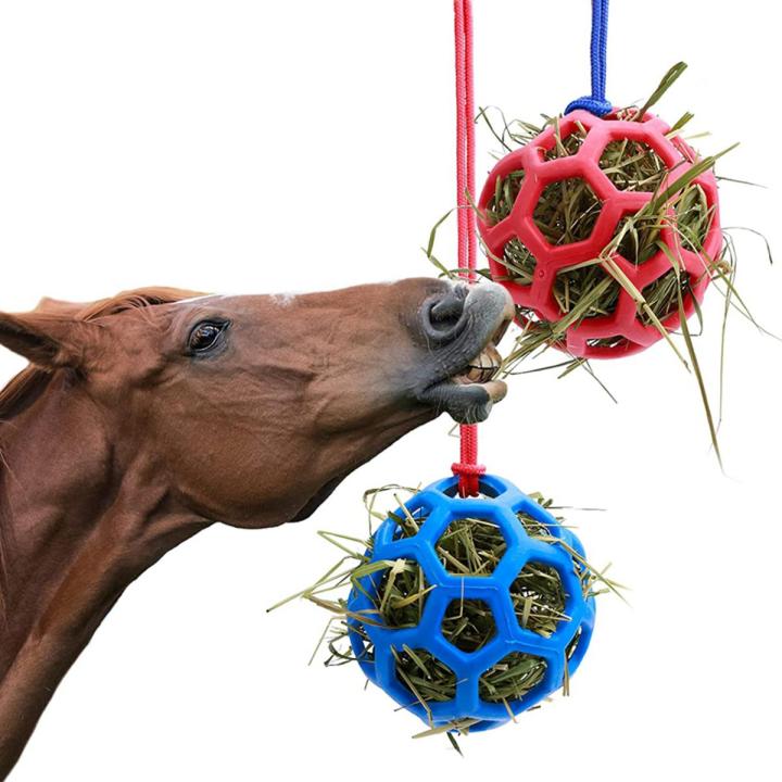 2 Packs Horse Treat Ball Hay Play Ball,Goat Hay Ball Hang Feeding Toy for Sheep Horse Goat Feeder and Relieve Stress