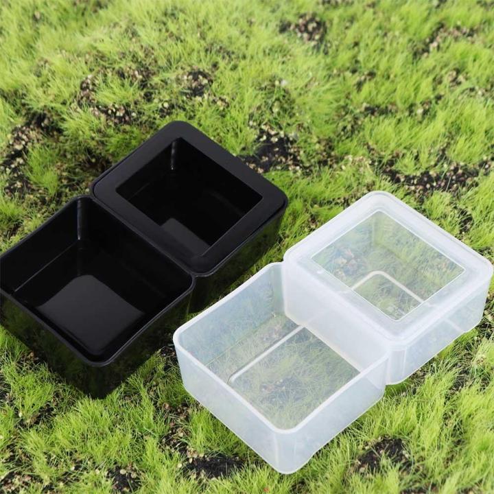 Photo inspiration: Breeding Reptile Feeders For Reptile Care Reference: Lizard Feeders Box Black White Plastic Breeding Feeders Box Plastic