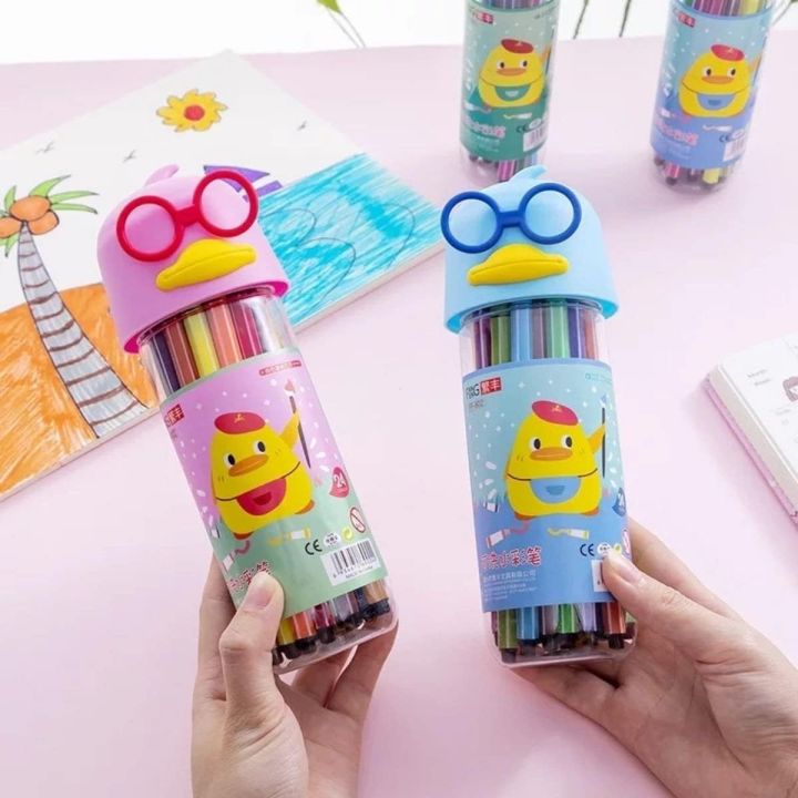 Multicolor%20Markers%20for%20children%20%7C%2012%20pieces%20with%20beautiful%20Duck%20box%20-%20Image%202