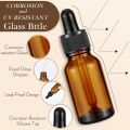 1Pcs (30 ML) New Amber Brown Empty Glass Bottle with having Black Dropper Glass Bottle Eye Dropper Drop Aromatherapy. 