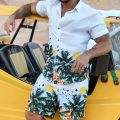 FN Men Coconut Tree Printed Short Suit. 