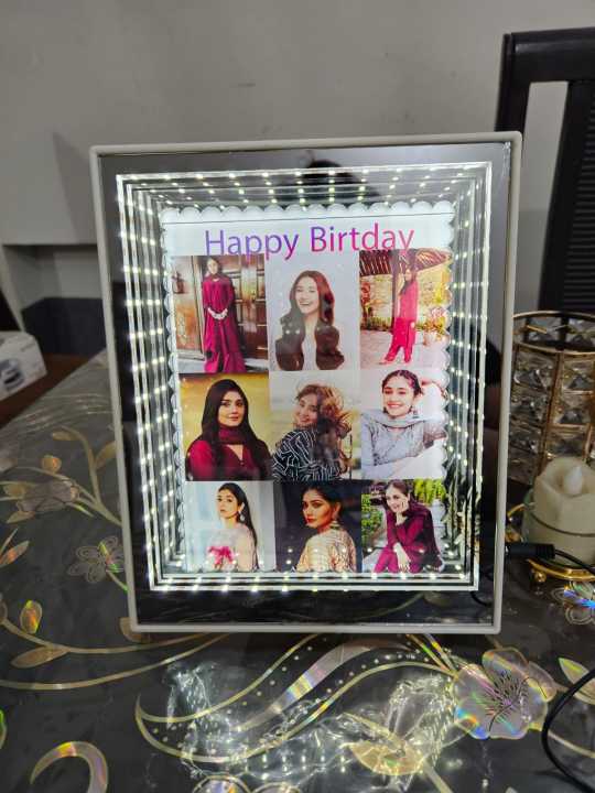 LED Photo Frame/Magic Mirror (3D Effect LED) Birthday Photo Frame For Husband / Boyfriend/ Fiance /Best Friend/ Brother