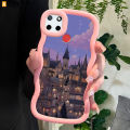 AMORVOR for Realme C15 Back Cover Princess Castle Pattern Luxury Phone Case Macaron Wave Soft Silicone Mobile Cover. 