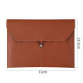 Leather A4 file folders Versatile Black Large capacity Paper storage bag Package Brown Pocket folders for Office supplies Document organization Business meetings Students Home organization. 