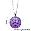 Sharingan Eye Necklace Uchiha Sasuke Kakashi Mangekyou Rinnegan Eyes Glass Pendant Anime Necklace for Men Women Jewelry Cosplay. 