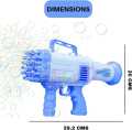 32 Hole Electric Gatling Bubble Gun for Kids, Bubble Gun For Kids with Soap Solution Indoor and Outdoor Toys for Toddlers Automatic Bubble Launcher Machine, Bubble Machine Gun for Girls and Boys Above 3 year's kids (Color as per Stock), |. 