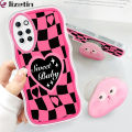 Jizetin for Infinix Note 10 Pro / Note 10 Pro NFC Back Cover + Free Pop Socket Love Ripple Soft Wavy Shape TPU Phone Case For Girls Boys. 