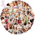 Durable Coffee Stickers 50pcs Coffee Lovers Sticker Set Waterproof Diy Decal Kit for Phone Laptop Skateboard More Coffee Theme Stickers. 