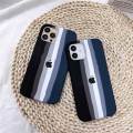 IPhone 13 Pro Max Cover  - Rainbow Series Liquid Soft Silicon Phone Case. 