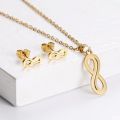 Wholesale Fashion Women Jewelry Sets 18K Gold Plated Love Cross Sun Earring Necklace Stainless Steel Jewelry Set. 