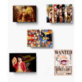 Onepiece luffy anime posters set of 5. 