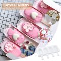 Heart Shaped Chocolate Mold Pinata Cake Mold and Hammer Popsicle Mold Set Diamond Silicone Mousse Cake Mold Trays ​Candy Dessert Ice Cream for Cake Decoration Making Ice Cream Chocolate. 