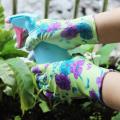 Garden Tools DIY Housework Laboring PU Coated Plam Gloves Printed Style Soft Waterproof Protecting Glove. 
