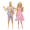 [ New ] Barbie Doll Movie Same Princess Couple Doll Suit Tartan Skirt Top Hat Necklace Makeover Clothes. 