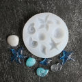 Seashell Starfish Mold Environmentally Friendly 4/8 Cavities Ocean Series DIY Conch Mould. 