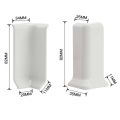 High Quality 82MM Height Baseboard Corner Blocks Self Adhesive Inside and Outside Corners Wall Base Moulding Trim Connector Skirting Board Wall Corner Decor. 