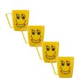 Emoji Mugs Funny Smile Smiley Face Cups Plastic Kids Water Juice Drink Tea, smile cup , mug, children's cup, drinking cup, Children's Smiley Face Plastic Cups Mugs Beakers Set with Handle Kids Fun. 