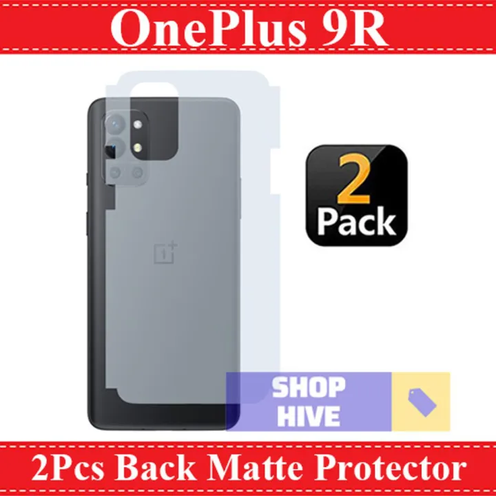 One Plus 9 R Cover Back Pack of 2 - OnePlus 9R Matte Back Protector Carbon Soft Skin Sheet ...
